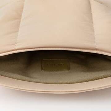 Comfyable Puffy Tablet Sleeve Bag Compatible for iPad Pro 13/12.9 Inch M4, iPad Air 13 Inch M2 2024 with Magic Keyboard, Quilted Puffer Puff Tablet Carrying Case for Women, Sand