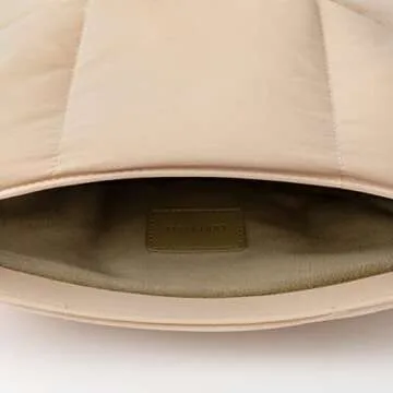 Comfyable Puffy Tablet Sleeve Bag Compatible for iPad Pro 13/12.9 Inch M4, iPad Air 13 Inch M2 2024 with Magic Keyboard, Quilted Puffer Puff Tablet Carrying Case for Women, Sand