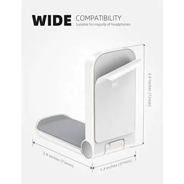 Lamicall Headphone Stand Adhesive Hook for Desk Storage