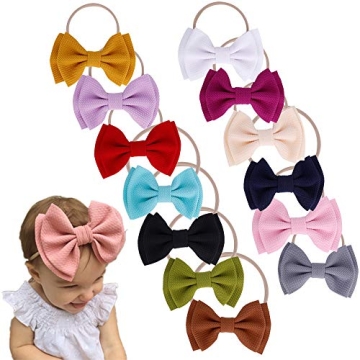 Vibrant Soft Stretchy Baby Nylon Knotted Headbands - Adorable & Comfortable