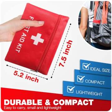 First Aid Kit 107-Piece Emergency Essentials for Travel