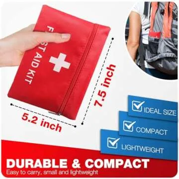 First Aid Kit 107-Piece Emergency Essentials for Travel