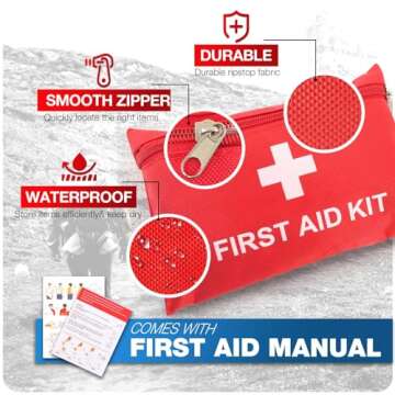 First Aid Kit 107-Piece Emergency Essentials for Travel