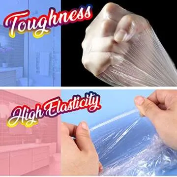 LEOBRO Shower Cap, Large Disposable Shower Caps, 100PCS Large Shower Caps for Women Disposable, Plastic Hair Caps for Shower, Thick Waterproof Plastic Shower Caps, Large Size 19.3 INCH