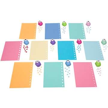 Scrapbook Paper Punch Set - 58 Mini Hole Punchers with Case