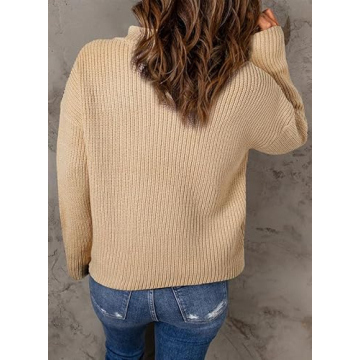Stylish Quarter Zip Pullover Sweater for Women 2024