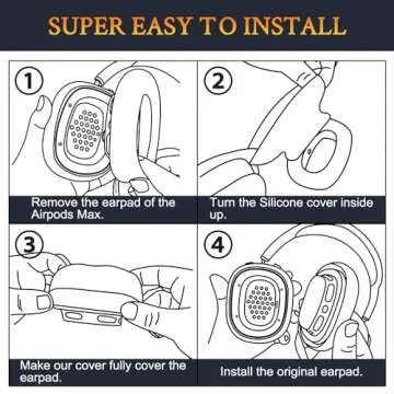 SOULWIT Silicone Ear Pads Cover Protector for AirPods Max Headphones Cushions, Sweatproof, Easily Washable, Rugged Durability - Pink