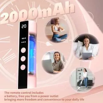 NVBOTY LED Face Mask Light Therapy, 4 Modes Portable Red Light Therapy for Face with 2000mAh Rechargeable Remote, Blue, Orange, 850NM Infrared & Red Light Mask, 400 LEDs for Anti-Aging, at Home