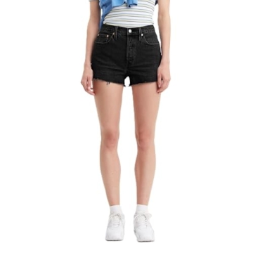 Levi's Women's 501 Original Shorts: Timeless Lunar Black Denim
