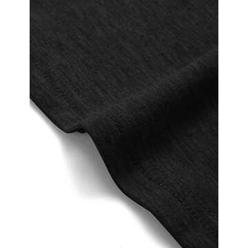 Kaupun Women's V Neck Tank Top Cap Sleeve Summer Shirt, Black, Large