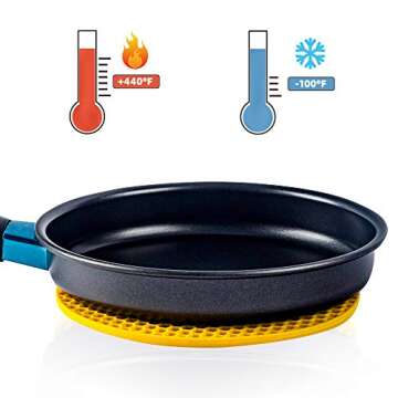HanleyDepot 5-Pack Heat Resistant Silicone Pot Holders