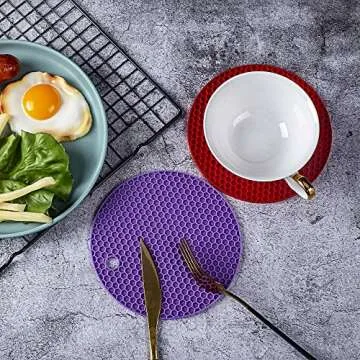 HanleyDepot 5-Pack Heat Resistant Silicone Pot Holders