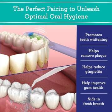 GuruNanda Lion & Lamb Kit (Lavender), Portable Water Flosser (300ml) with 4 Jet Tips, 5000 mAH Rechargeable Sonic Toothbrush with 4 Brush Heads & More
