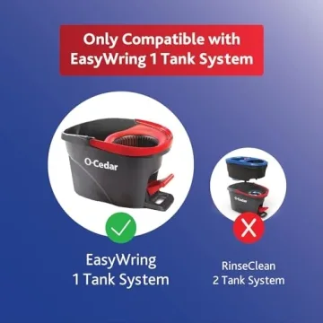 O-Cedar EasyWring Spin Mop Microfiber Refill Pack of 4