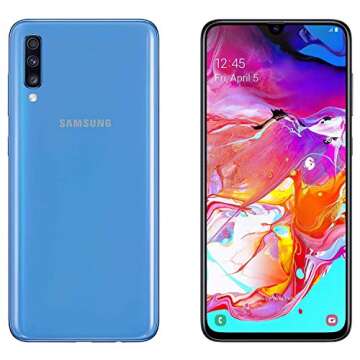 Samsung Galaxy A70 SM-A705F/DS Dual-SIM (128GB ROM, 6GB RAM, 6.7-Inch, GSM Only, No CDMA) Factory Unlocked 4G/LTE Smartphone - International Version (Blue)