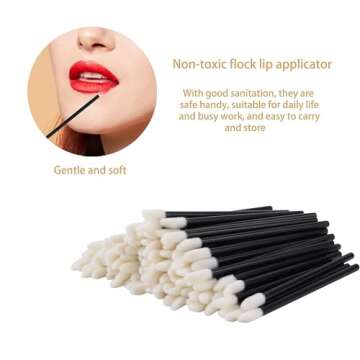 Mooerca 640PCS Disposable Lip Brushes Make Up Brush Lipstick Applicators Wands Makeup Applicators Br...