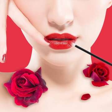 Mooerca 640PCS Disposable Lip Brushes Make Up Brush Lipstick Applicators Wands Makeup Applicators Brushes Lip gloss Applicators Tester Wands Tool Kits Makeup Beauty Tool Kits Black