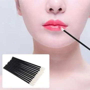 Mooerca 640PCS Disposable Lip Brushes Make Up Brush Lipstick Applicators Wands Makeup Applicators Brushes Lip gloss Applicators Tester Wands Tool Kits Makeup Beauty Tool Kits Black