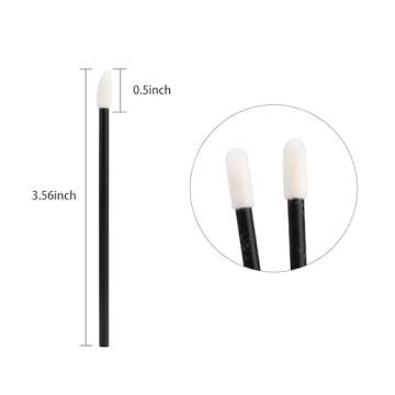 Mooerca 640PCS Disposable Lip Brushes Make Up Brush Lipstick Applicators Wands Makeup Applicators Brushes Lip gloss Applicators Tester Wands Tool Kits Makeup Beauty Tool Kits Black