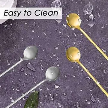 Elegant Gold & Silver Espresso Spoons Set of 8