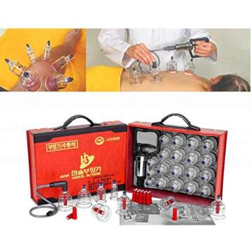 Buhang Massage Professional Cupping Therapy 19pcs Set with Suction Pump/부항 19컵 세트/부항컵 + 부항펌프