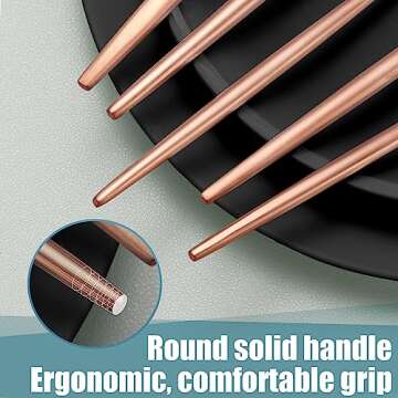 Lemeya Matte Rose Gold Silverware Set for 6 - Modern & Stylish