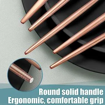 Lemeya Matte Rose Gold Silverware Set for 6 - Modern & Stylish