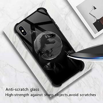 CARLOCA Compatible with iPhone XR Case,iPhone XR Cases for Girls Women Boys Men Young,Dinosaur Fossils Pattern Design Shockproof Anti-Scratch Case for iPhone XR