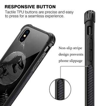 CARLOCA Compatible with iPhone XR Case,iPhone XR Cases for Girls Women Boys Men Young,Dinosaur Fossils Pattern Design Shockproof Anti-Scratch Case for iPhone XR