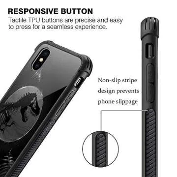 CARLOCA Compatible with iPhone XR Case,iPhone XR Cases for Girls Women Boys Men Young,Dinosaur Fossils Pattern Design Shockproof Anti-Scratch Case for iPhone XR