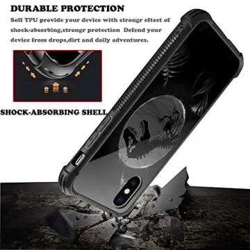 CARLOCA Compatible with iPhone XR Case,iPhone XR Cases for Girls Women Boys Men Young,Dinosaur Fossils Pattern Design Shockproof Anti-Scratch Case for iPhone XR