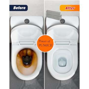 Maryton Pumice Stone for Toilet Cleaning, Remove Hard Water Stains, 6 Count