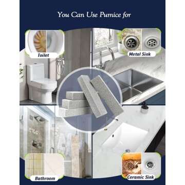 Maryton Pumice Stone for Tough Toilet Stains Removal