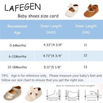 Stylish LAFEGEN Baby Girls Mary Jane Flats for First Steps