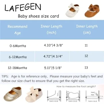 Stylish LAFEGEN Baby Girls Mary Jane Flats for First Steps