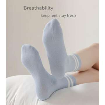 SailingTailor Solid Color Two Stripe Crew Socks Retro Cute Sports Running Casual Athletic School Sneaker Quarter Striped Black Socks for Women Girls