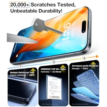 UltraGlass 9H+ iPhone 16 Pro Screen Protector 2-Pack