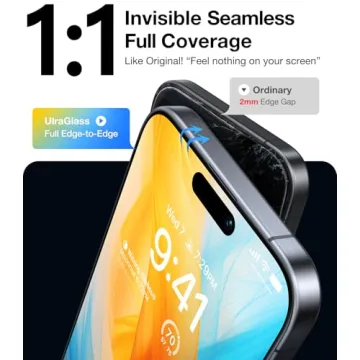 UltraGlass 9H+ iPhone 16 Pro Screen Protector 2-Pack