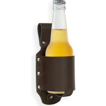 Classic Beer Holster in Espresso Brown Leather