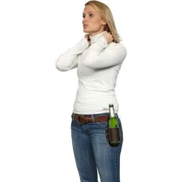 Classic Beer Holster in Espresso Brown Leather