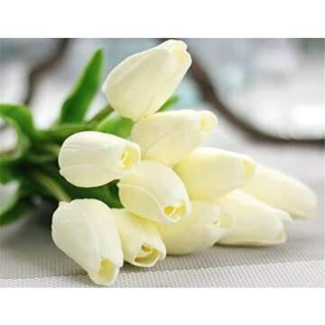 Yunshuoa 30pcs Artificial Tulip Bouquets for Home