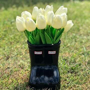 Yunshuoa 30pcs Artificial Tulip Bouquets for Home