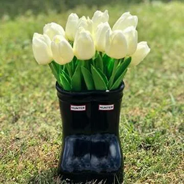 Yunshuoa 30pcs Artificial Tulip Bouquets for Home