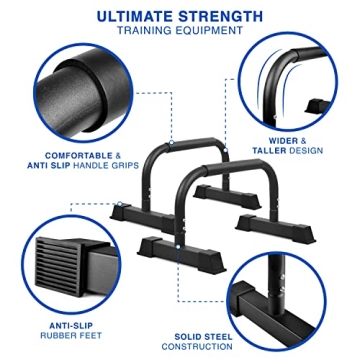 Yes4All Steel Push Up Stands Durable Parallettes for Fitness