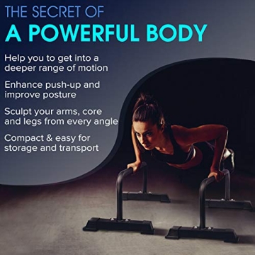 Yes4All Steel Push Up Stands Durable Parallettes for Fitness