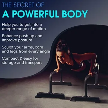 Yes4All Steel Push Up Stands Durable Parallettes for Fitness