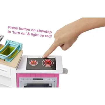 Barbie Careers Playset, Ultimate Kitchen Set with Blonde Chef Fashion Doll, Food Molds, 5 Dough Colors & 20+ Accessories, Lights & Sounds (Amazon Exclusive)