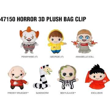 Warner Bros. Horror Movie Plush Bag Clip - Series 5 (A Must-Have for Horror Fans!)