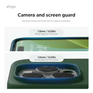 elago Compatible with iPhone 16 Pro Case, Premium Liquid Silicone Case, Full Body Protective Cover, Shockproof, Slim Phone, Anti-Scratch Soft Microfiber Lining, 6.3 inch (Alpine Green)