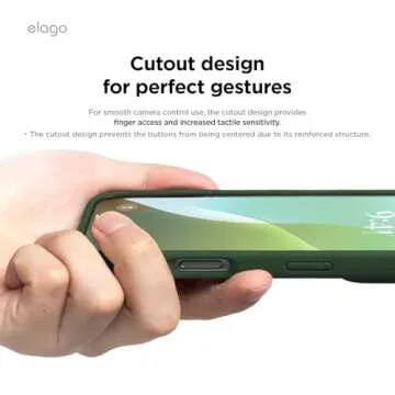 elago Compatible with iPhone 16 Pro Case, Premium Liquid Silicone Case, Full Body Protective Cover, Shockproof, Slim Phone, Anti-Scratch Soft Microfiber Lining, 6.3 inch (Alpine Green)